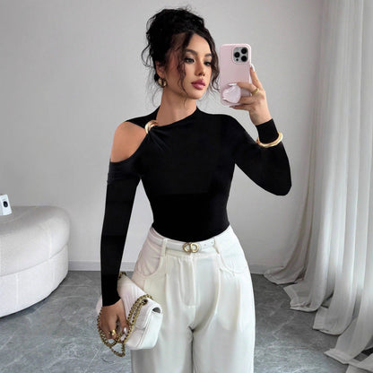 Haut Asymétrique avec Broche "Aura"