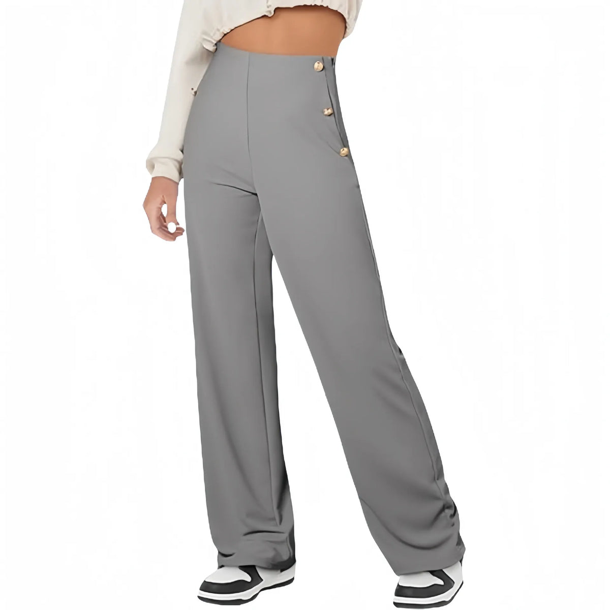 Pantalon Large Taille Haute pour Femme
