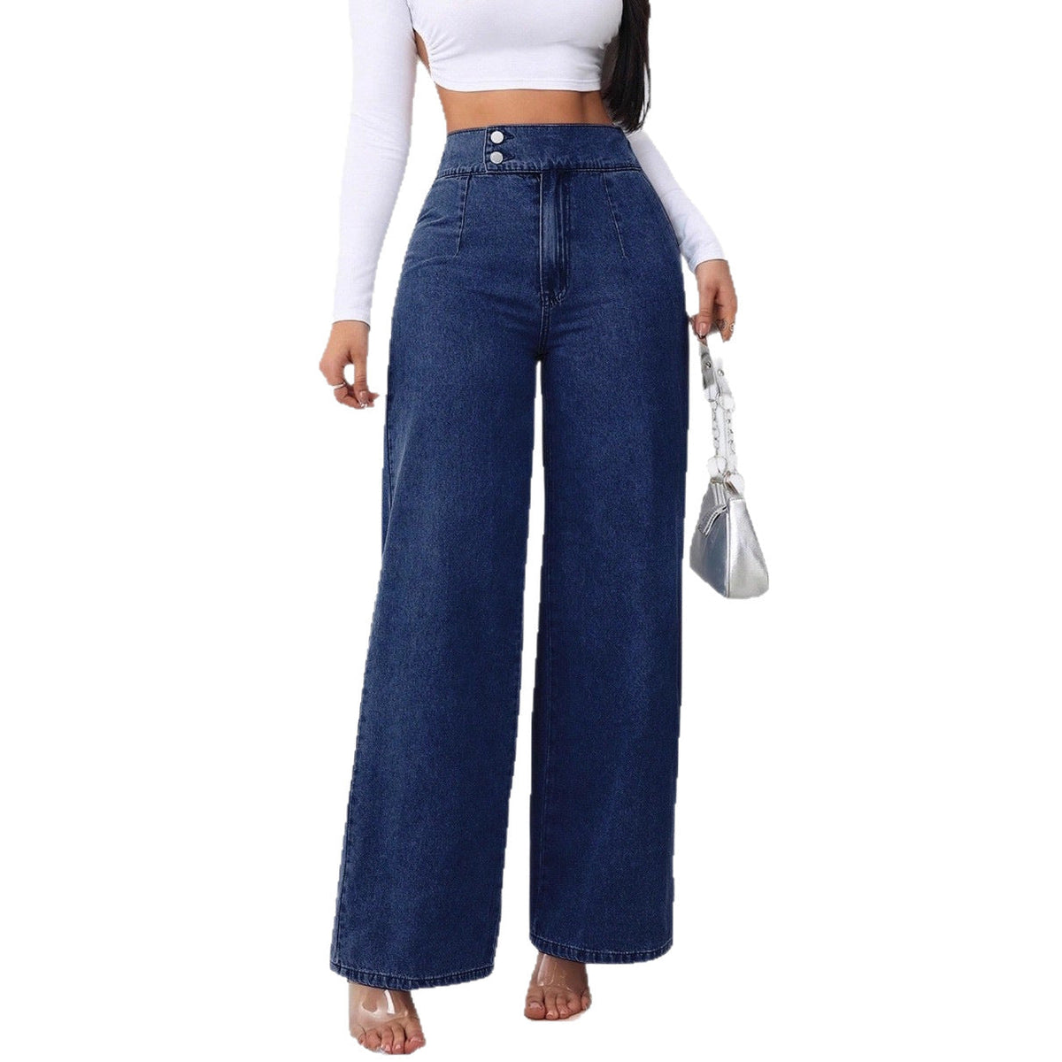 Jean Large Taille Haute "Héritage Denim"